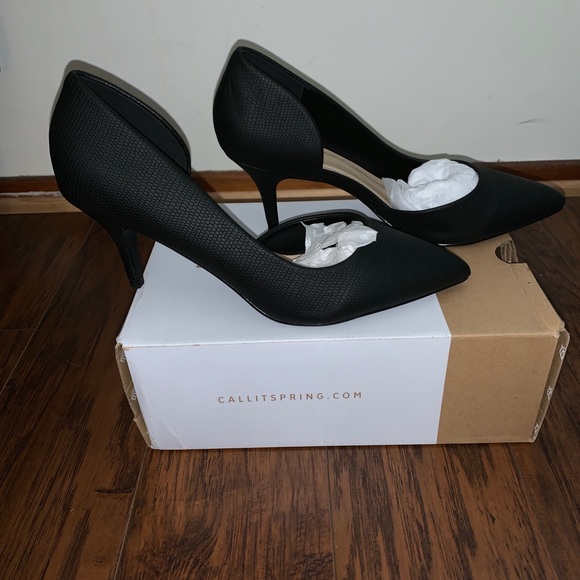 Faux snake skin pointed toe heels - Picture 3 of 5